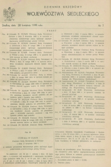 Dziennik Urzędowy Województwa Siedleckiego. 1990, nr 7 (30 kwietnia)