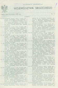 Dziennik Urzędowy Województwa Siedleckiego. 1990, nr 14 (28 grudnia)
