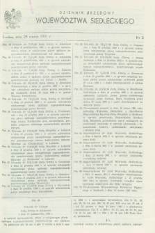 Dziennik Urzędowy Województwa Siedleckiego. 1991, nr 3 (29 marca)