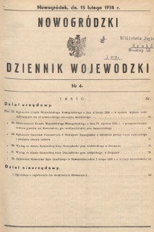 Nowogródzki Dziennik Wojewódzki. 1938, nr 4