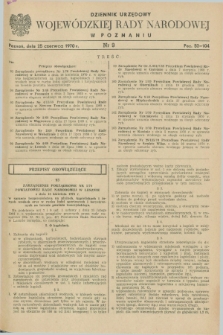 Dziennik Urzędowy Wojewódzkiej Rady Narodowej w Poznaniu. 1970, nr 9 (25 czerwca)