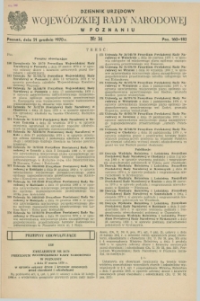 Dziennik Urzędowy Wojewódzkiej Rady Narodowej w Poznaniu. 1970, nr 14 (21 grudnia)