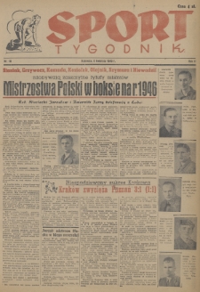 Sport : tygodnik. 1946, nr 18