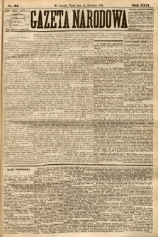 Gazeta Narodowa. 1885, nr 93