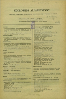 Dziennik Urzędowy Wojewódzkiej Rady Narodowej w Poznaniu. 1971, Skorowidz alfabetyczny