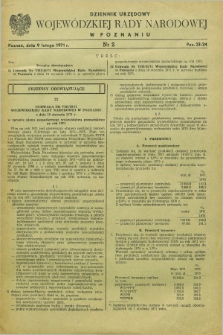 Dziennik Urzędowy Wojewódzkiej Rady Narodowej w Poznaniu. 1971, nr 2 (9 lutego)