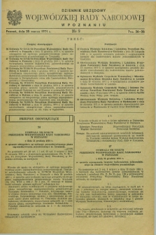 Dziennik Urzędowy Wojewódzkiej Rady Narodowej w Poznaniu. 1971, nr 3 (25 marca)