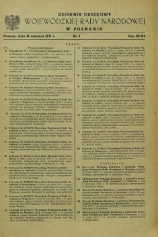 Dziennik Urzędowy Wojewódzkiej Rady Narodowej w Poznaniu. 1971, nr 6 (18 czerwca)