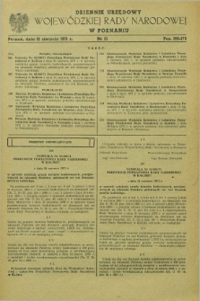 Dziennik Urzędowy Wojewódzkiej Rady Narodowej w Poznaniu. 1971, nr 10 (31 sierpnia)