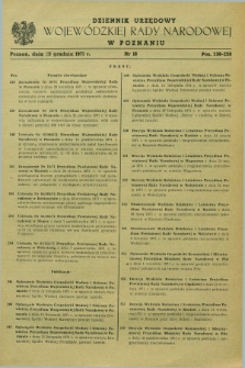 Dziennik Urzędowy Wojewódzkiej Rady Narodowej w Poznaniu. 1971, nr 16 (29 grudnia)