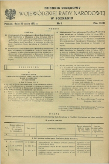 Dziennik Urzędowy Wojewódzkiej Rady Narodowej w Poznaniu. 1972, nr 8 (30 maja)