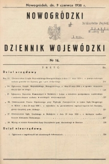 Nowogródzki Dziennik Wojewódzki. 1938, nr 16