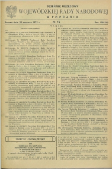 Dziennik Urzędowy Wojewódzkiej Rady Narodowej w Poznaniu. 1972, nr 15 (29 czerwca)