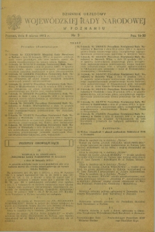 Dziennik Urzędowy Wojewódzkiej Rady Narodowej w Poznaniu. 1973, nr 3 (8 marca)