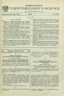 Dziennik Urzędowy Wojewódzkiej Rady Narodowej w Poznaniu. 1973, nr 5 (30 marca)