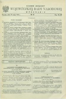 Dziennik Urzędowy Wojewódzkiej Rady Narodowej w Poznaniu. 1973, nr 8 (19 maja)