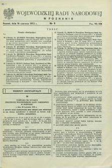Dziennik Urzędowy Wojewódzkiej Rady Narodowej w Poznaniu. 1973, nr 9 (16 czerwca)