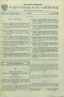Dziennik Urzędowy Wojewódzkiej Rady Narodowej w Poznaniu. 1973, nr 19 (8 grudnia)
