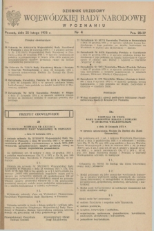 Dziennik Urzędowy Wojewódzkiej Rady Narodowej w Poznaniu. 1975, nr 4 (20 lutego)