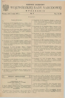 Dziennik Urzędowy Wojewódzkiej Rady Narodowej w Poznaniu. 1975, nr 9 (5 maja)