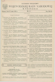 Dziennik Urzędowy Wojewódzkiej Rady Narodowej w Poznaniu. 1975, nr 11 (27 maja)