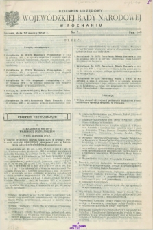 Dziennik Urzędowy Wojewódzkiej Rady Narodowej w Poznaniu. 1976, nr 1 (12 marca)