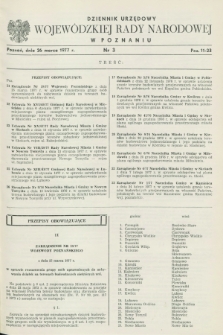 Dziennik Urzędowy Wojewódzkiej Rady Narodowej w Poznaniu. 1977, nr 3 (26 marca)