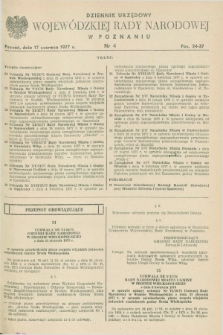 Dziennik Urzędowy Wojewódzkiej Rady Narodowej w Poznaniu. 1977, nr 4 (17 czerwca)