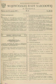 Dziennik Urzędowy Wojewódzkiej Rady Narodowej w Poznaniu. 1977, nr 5 (23 czerwca)