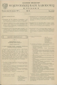 Dziennik Urzędowy Wojewódzkiej Rady Narodowej w Poznaniu. 1977, nr 8 (26 sierpnia)