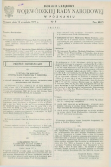 Dziennik Urzędowy Wojewódzkiej Rady Narodowej w Poznaniu. 1977, nr 9 (14 września)