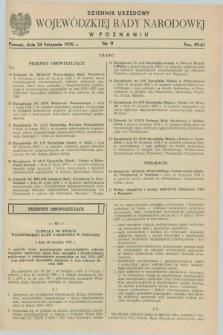 Dziennik Urzędowy Wojewódzkiej Rady Narodowej w Poznaniu. 1978, nr 9 (24 listopada)