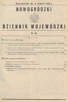 Nowogródzki Dziennik Wojewódzki. 1938, nr 21