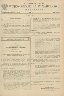 Dziennik Urzędowy Wojewódzkiej Rady Narodowej w Poznaniu. 1979, nr 2 (10 marca)