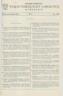 Dziennik Urzędowy Wojewódzkiej Rady Narodowej w Poznaniu. 1979, nr 6 (30 lipca)