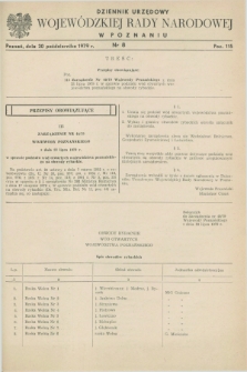 Dziennik Urzędowy Wojewódzkiej Rady Narodowej w Poznaniu. 1979, nr 8 (20 października)