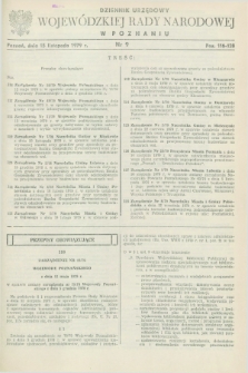 Dziennik Urzędowy Wojewódzkiej Rady Narodowej w Poznaniu. 1979, nr 9 (15 listopada)