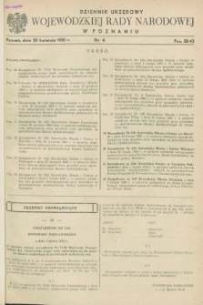 Dziennik Urzędowy Wojewódzkiej Rady Narodowej w Poznaniu. 1983, nr 4 (20 kwietnia)