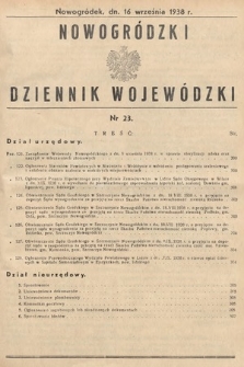 Nowogródzki Dziennik Wojewódzki. 1938, nr 23