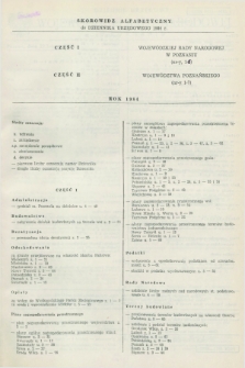 Dziennik Urzędowy Województwa Poznańskiego. 1984, Skorowidz alfabetyczny