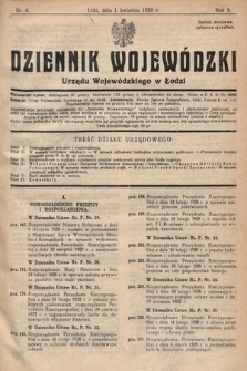 Dziennik Wojewódzki Urzędu Wojewódzkiego w Łodzi. 1928, nr 4