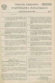 Dziennik Urzędowy Województwa Poznańskiego. 1984, nr 7 (28 grudnia)