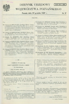 Dziennik Urzędowy Województwa Poznańskiego. 1987, nr 9 (30 grudnia)