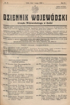 Dziennik Wojewódzki Urzędu Wojewódzkiego w Łodzi. 1928, nr 6