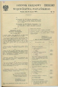 Dziennik Urzędowy Województwa Poznańskiego. 1989, nr 12 (24 sierpnia)