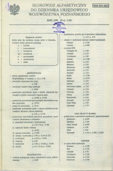 Dziennik Urzędowy Województwa Poznańskiego. 1990, Skorowidz alfabetyczny