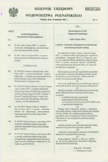 Dziennik Urzędowy Województwa Poznańskiego. 1991, nr 11 (16 sierpnia)