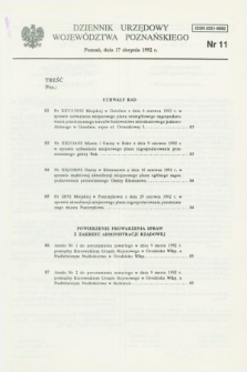 Dziennik Urzędowy Województwa Poznańskiego. 1992, nr 11 (17 sierpnia)