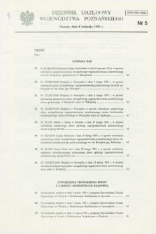 Dziennik Urzędowy Województwa Poznańskiego. 1993, nr 5 (8 kwietnia)