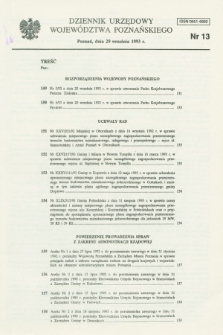 Dziennik Urzędowy Województwa Poznańskiego. 1993, nr 13 (29 września)